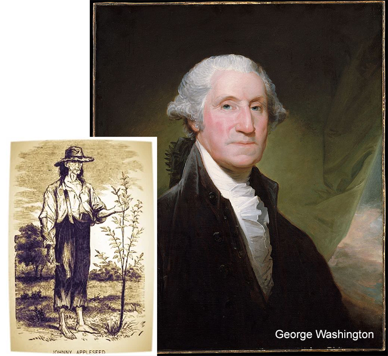 George Washington and Johnny Appleseed